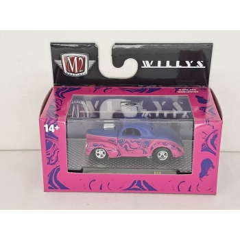 M2 Machines 1:64 Willys Coupe 1941 blue pink